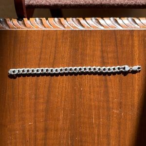 .925 sterling silver 8.5” men’s chain bracelet